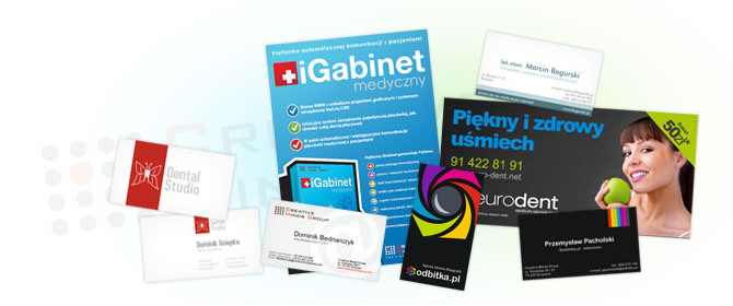 Projetkowanie wizytówek i ulotek,